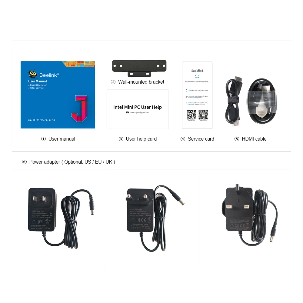 Beelink J34 Apollo Lake Celeron J3455 настоящий Windows 10 Мини ПК Поддержка DHH 8 Гб 256 ГБ 64 бит