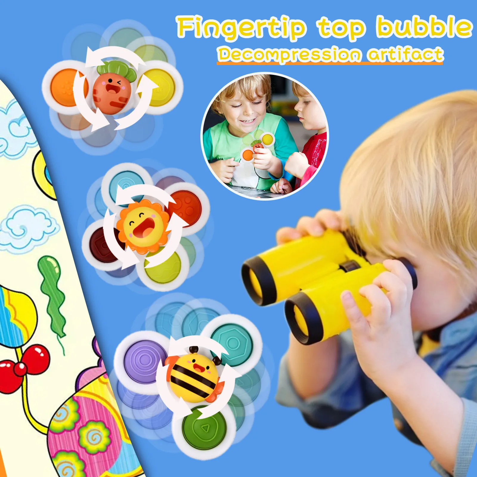 Комплект детской одежды из 3 х предметов с изображением детские погремушки