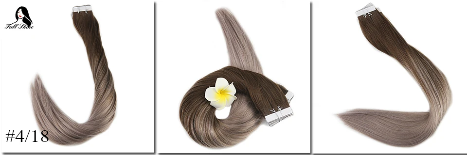 Полный блеск Balayage цвет омбер человеческие волосы на ленте для наращивания 20 шт 50 г блонд коричневый лента для наращивания машина сделано remy
