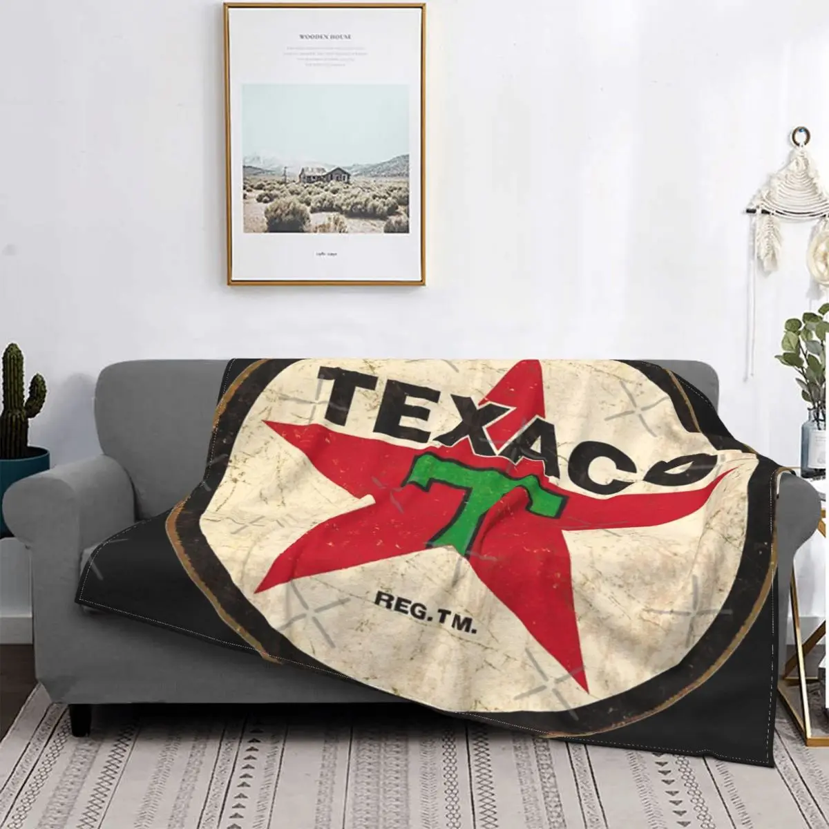 

Texaco-винтажное одеяло со знаком, покрывало на кровать, клетчатое покрывало на кровать, покрывала, кавайное одеяло, утяжеленное одеяло