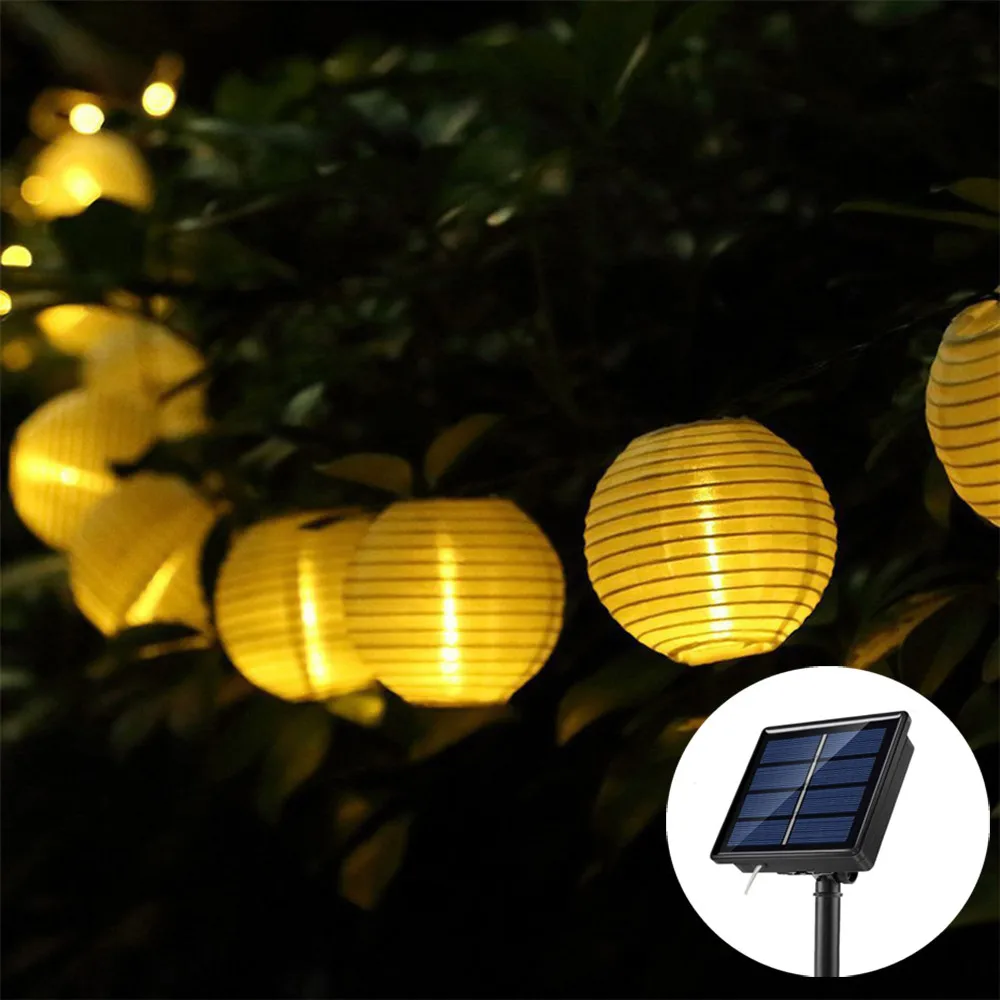 

Solar LED Fairy Waterproof Lantern Garlands Holiday String Light Decoration Wedding Christmas Valentine's Outdoor