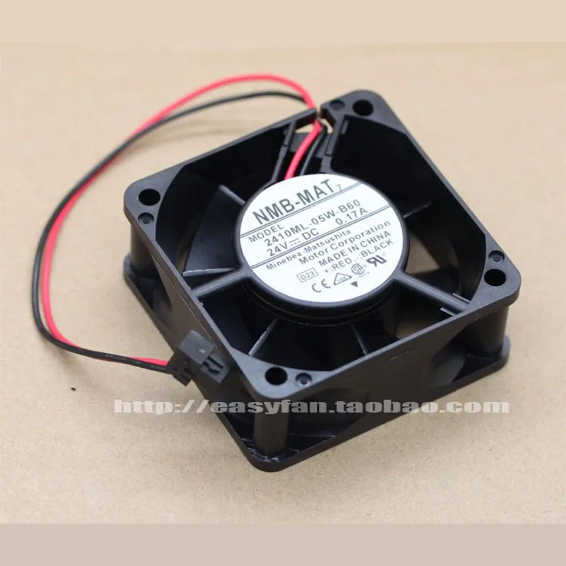 

NMB 2410ML-05W-B60 6025 24V 0.17A 6cm ABB Inverter cooling fan 60x60x25mm cooler
