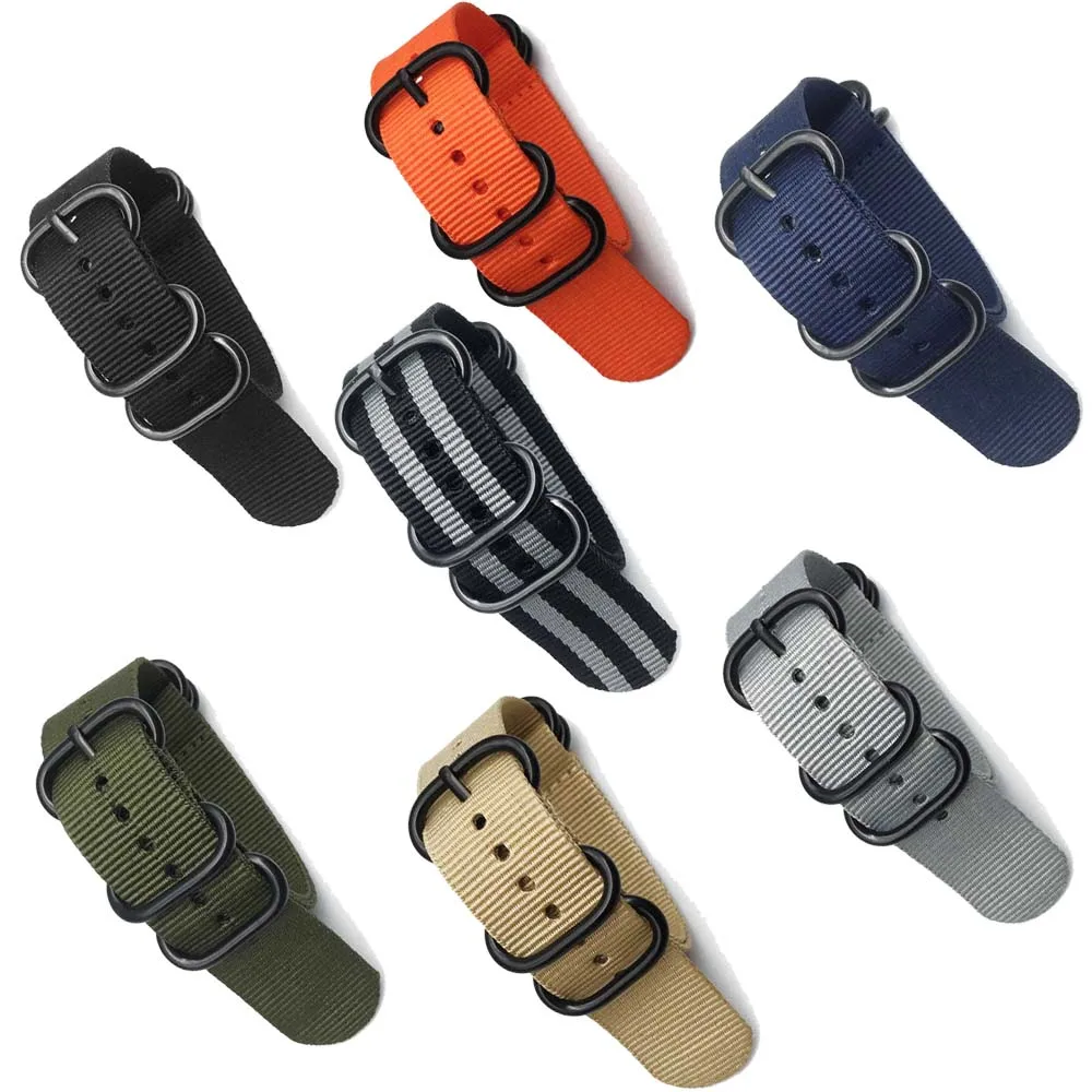 Ремешок нейлоновый для наручных часов ZULU Heavy брезентовый браслет с пряжкой