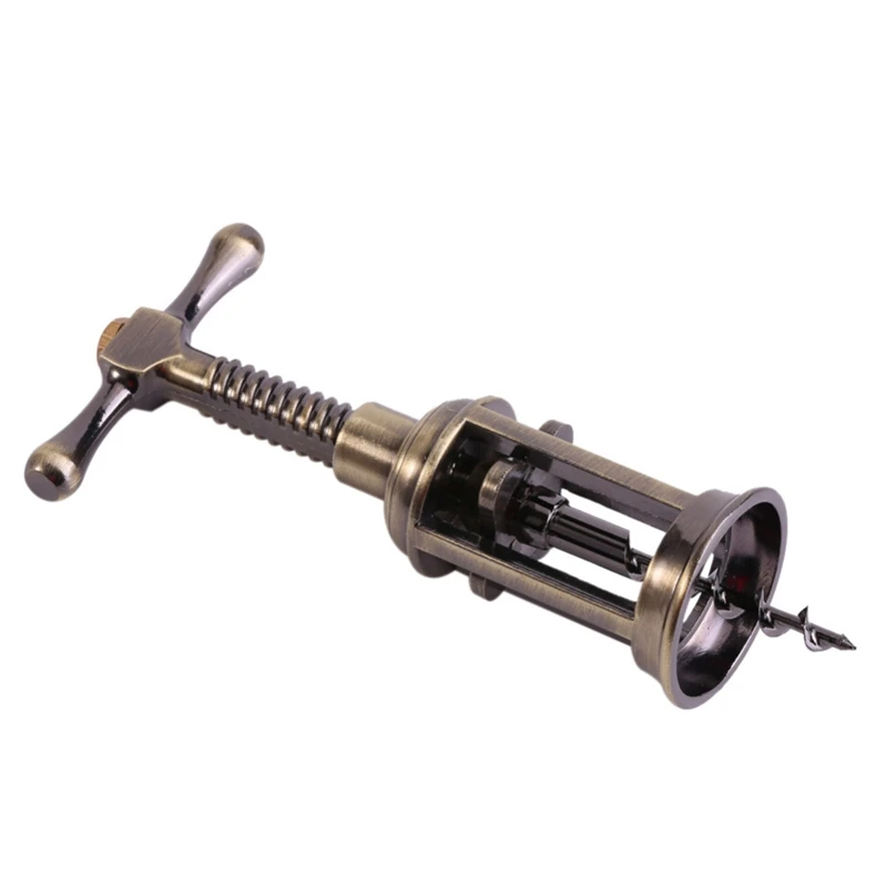 Ретро открывалка для бутылок вина Двойной Шарнирный поворотный рычаг цинковый