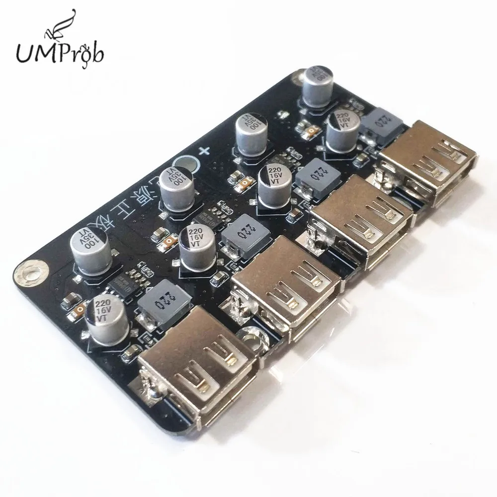 4 канальный USB 12V24V быстрой зарядки Выход модуль для QC3.0 понижающий Мощность модуля