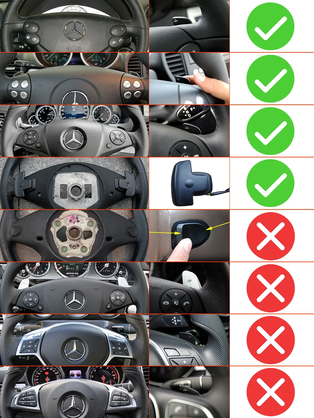 Удлинитель рулевого колеса для MB C/E/S/M/R SL CL GL SLK CLK GLK Mercedes-Benz W204 W212 W251 X204 R171 |