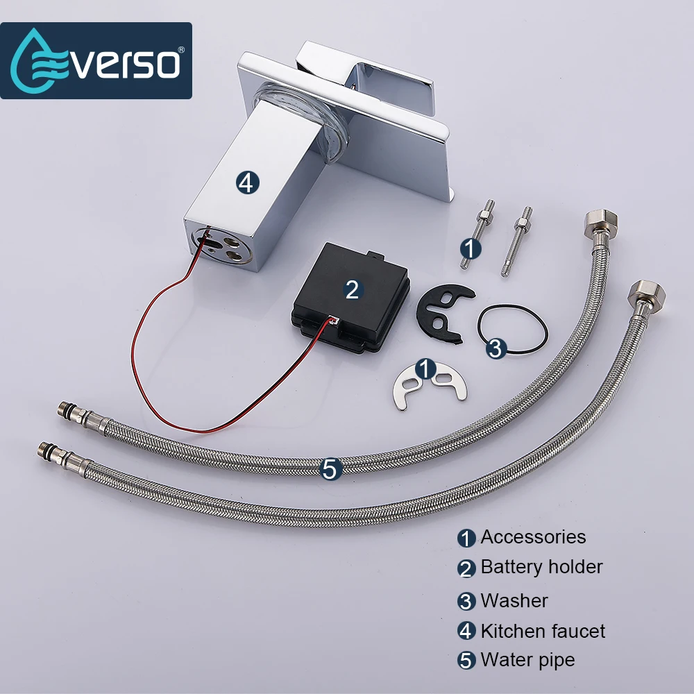 Смеситель со светодиодной подсветкой Водопад для раковины в ванной комнате