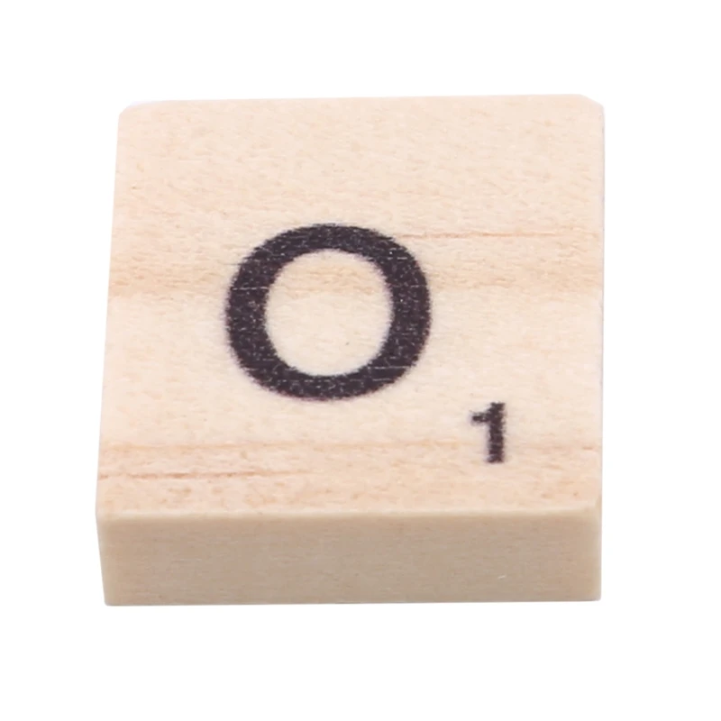 

100Pcs/lot English Letter Set Word Scrapbooking Scrabble Number Alphabet Tile Wooden Letter block home DIY crafting