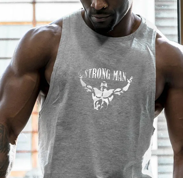 Gyms Workout Sleeveless Shirt Stringer Tank Top Men Bodybuilding Clothing Fitness Mens Sportwear Vests Muscle Singlets Cotton images - 6