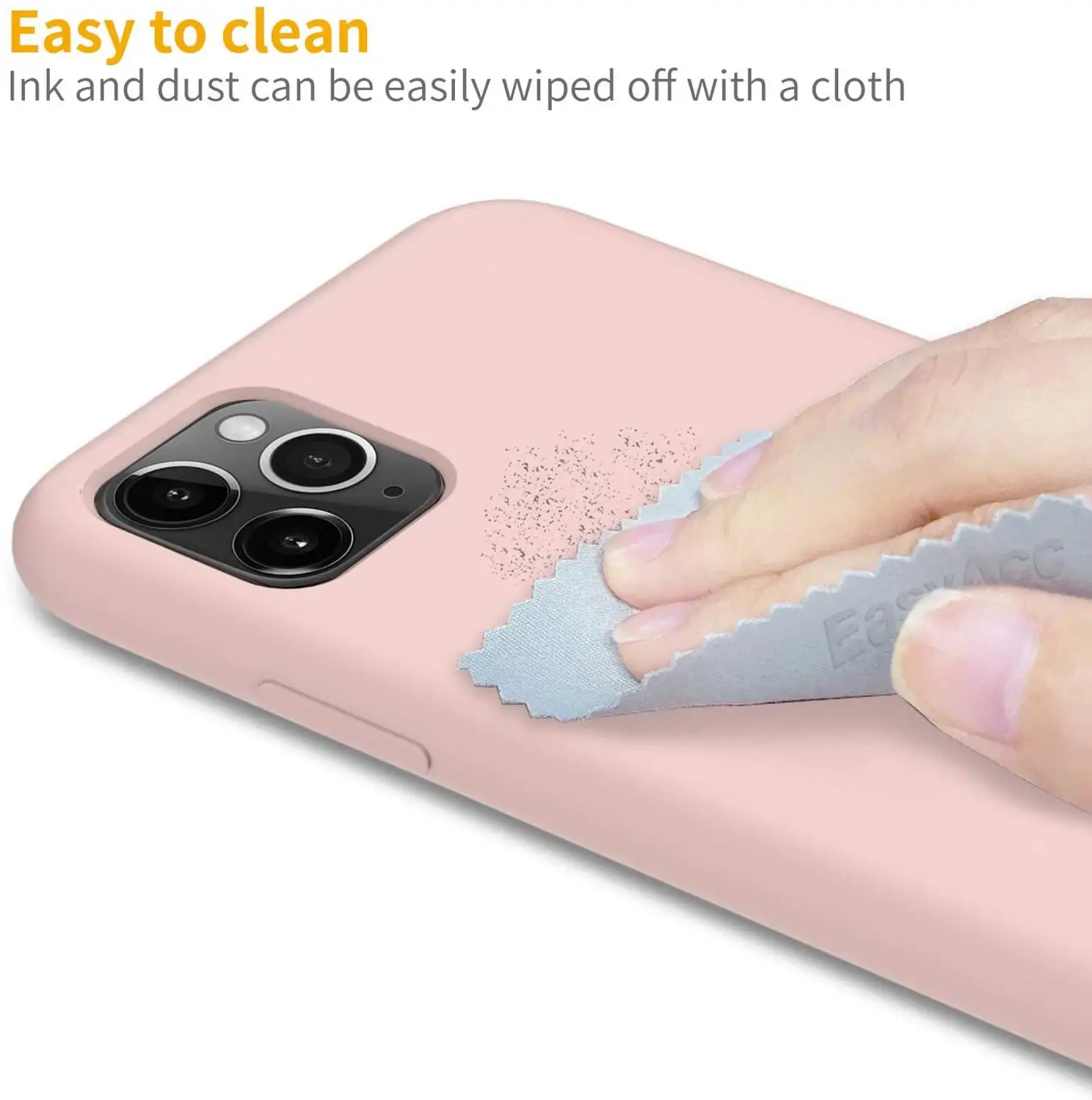 EasyAcc силиконовый чехол для iPhone 11 Pro Max с защитой экрана тонкий жидкий мягкий