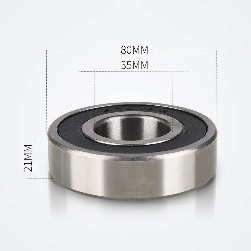 

2RS Ball Bearing 35mmx80mmx21mm 6307 Black+Silver Deep Section Durable