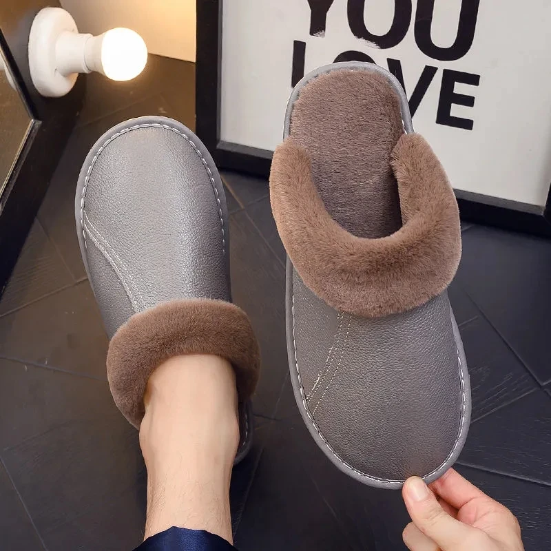 

2021 Autumn Winter Men's Cotton Shoes Warm Home Cotton Slippers Soft Couple's Cotton Slipper