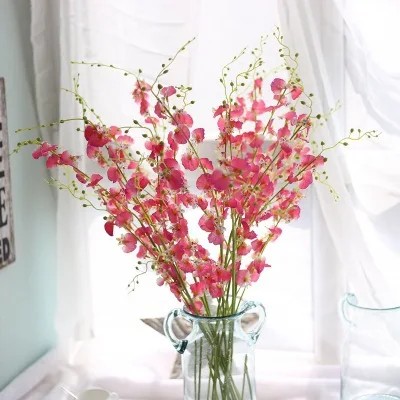 

Artificial Flower, Single Branch, Length 100cm, 5 Prongs Dancing Orchid, Home Decoration, Wedding Scene,vase Flower Arrangement,