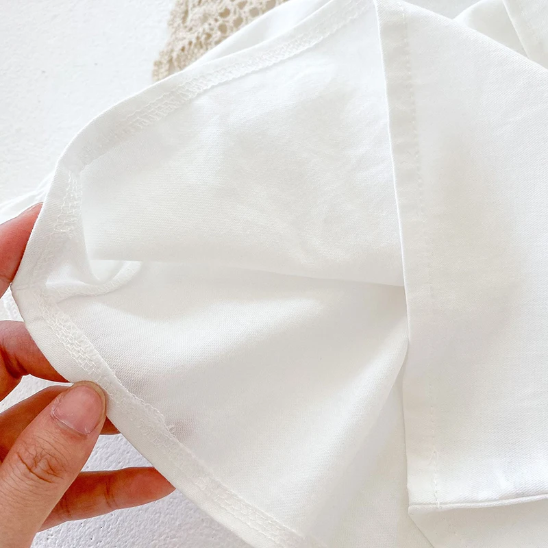 

All Match Blouses Baby Girl Clothes Cotton Princess Kids Shirts White Autumn Spring Tops Toddler Infant Clothing For 6-24 Months