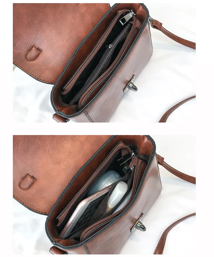 

Chuwanglin PU Leather Crossbody Bags For Women Simple Fashion Shoulder Bag Vintage Handbags Totes Bags A90502