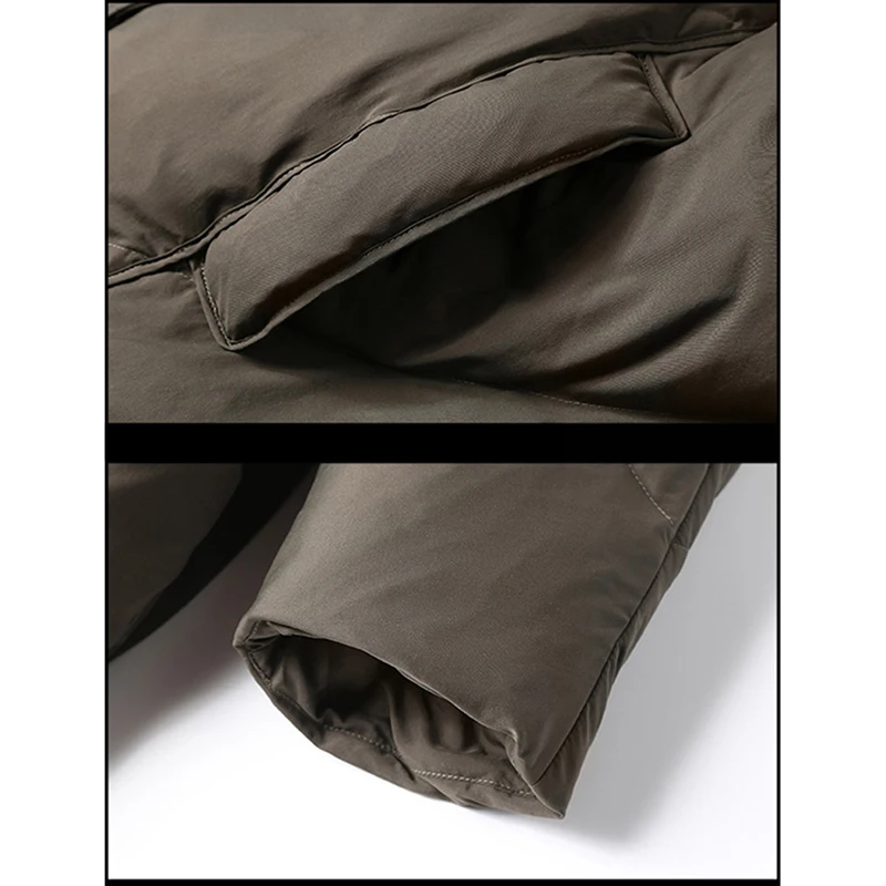 

Korean Women Thick Down Coats Female Medium Long Solid Jackets White Duck Down Winter Warm Outerwear Street Fashion Lady S M L