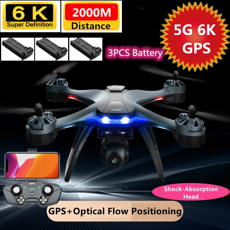 

5G 6K GPS Dual Positioning RC Drone With Gimbal PTZ Camera 2KM Distance Aerial Photography RC Quadcopter VS SG906 B12 F8 S107
