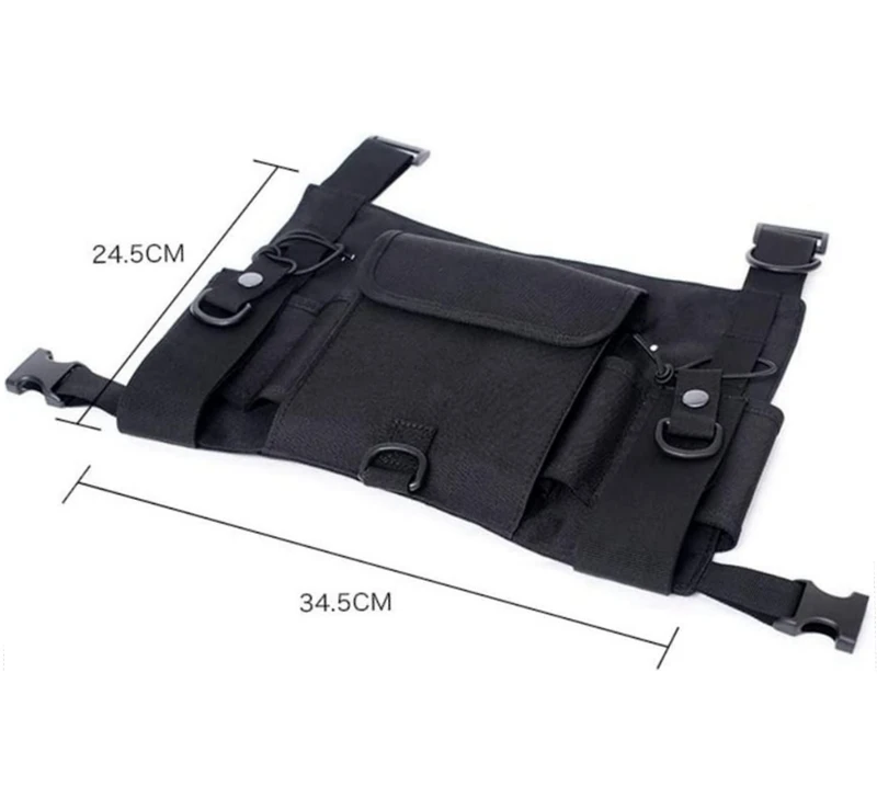 Нагрудная Передняя сумка для рации регулируемая нагрудная переноски жилет в