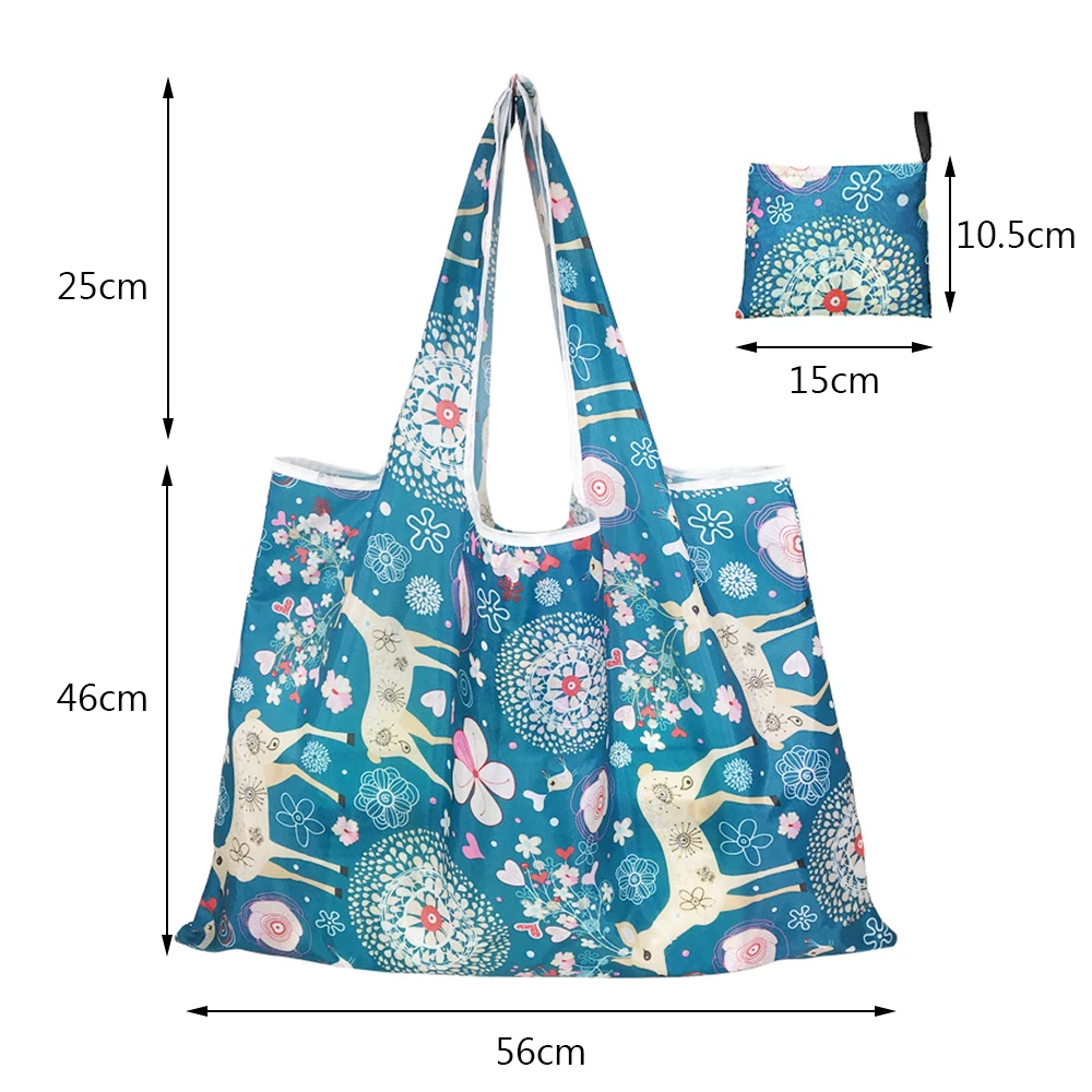 Большая складная сумка для покупок перерабатываемая Экологически чистая