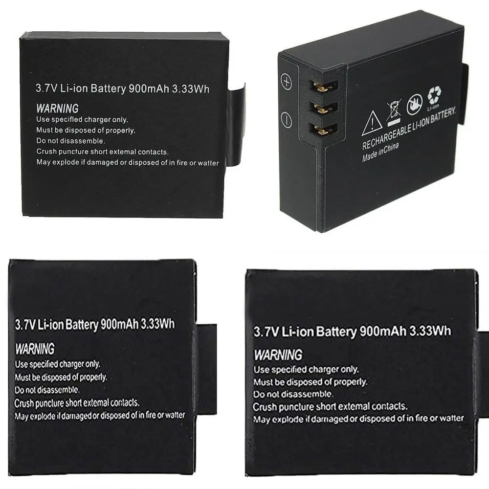 

4Pcs/Set 3.7V 900mAh Rechargable Li-ion Battery For SJCAM SJ4000 WiFi SJ5000 WiFi SJ6000 WIFi SJ7000 SJ8000 SJ9000 M10 SJ5000x
