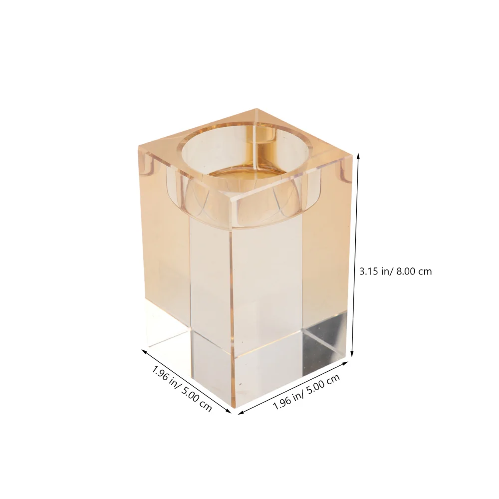 

3pcs Crystal Candle Cup Home Decorative Candlestick Candleholder (Champagne)