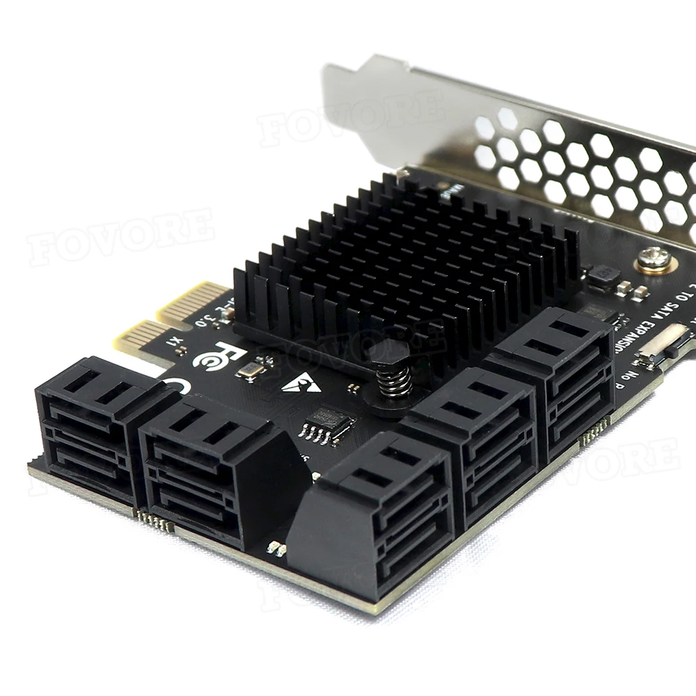PCI express на 10 портов SATA контроллер 3 III 0 6 Гбит/с PCI-e x1 карта адаптера PCIe SATA3 расширения