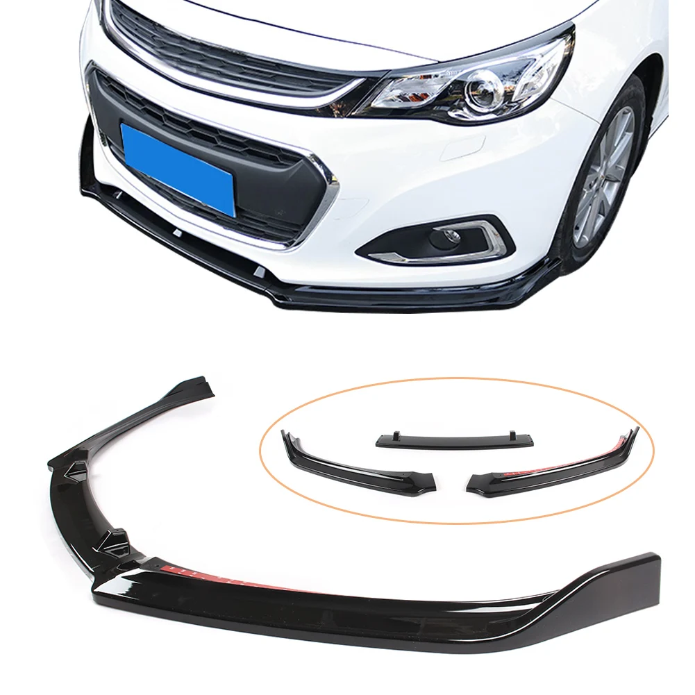 

Glossy Black ABS Car Front Bumper Spoiler Lip Splitter Protective Trim For Chevrolet Malibu 2012 2013 2014 2015 2016 2017 2018