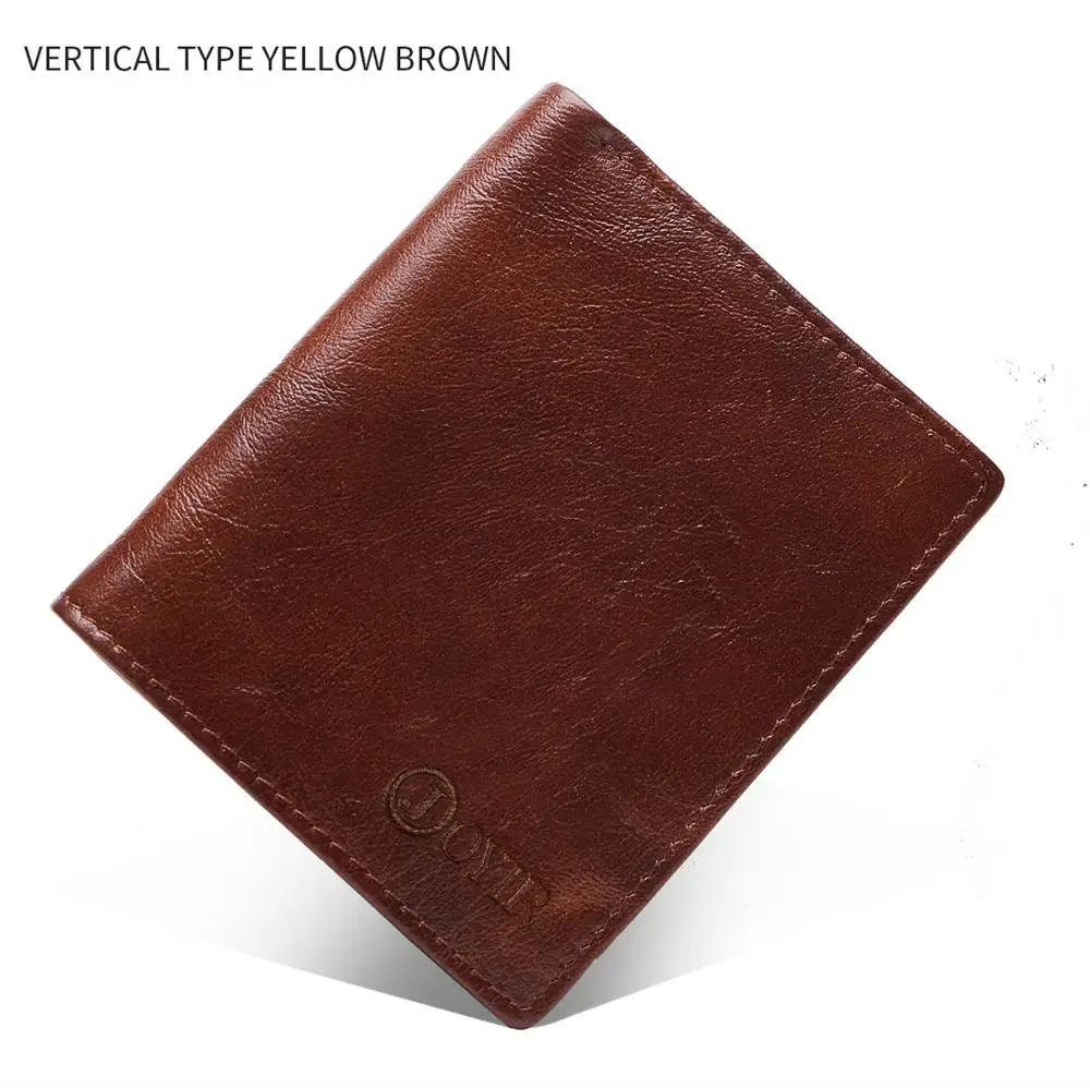 Мужской кошелек в винтажном стиле из натуральной кожи тонкий короткий бумажник