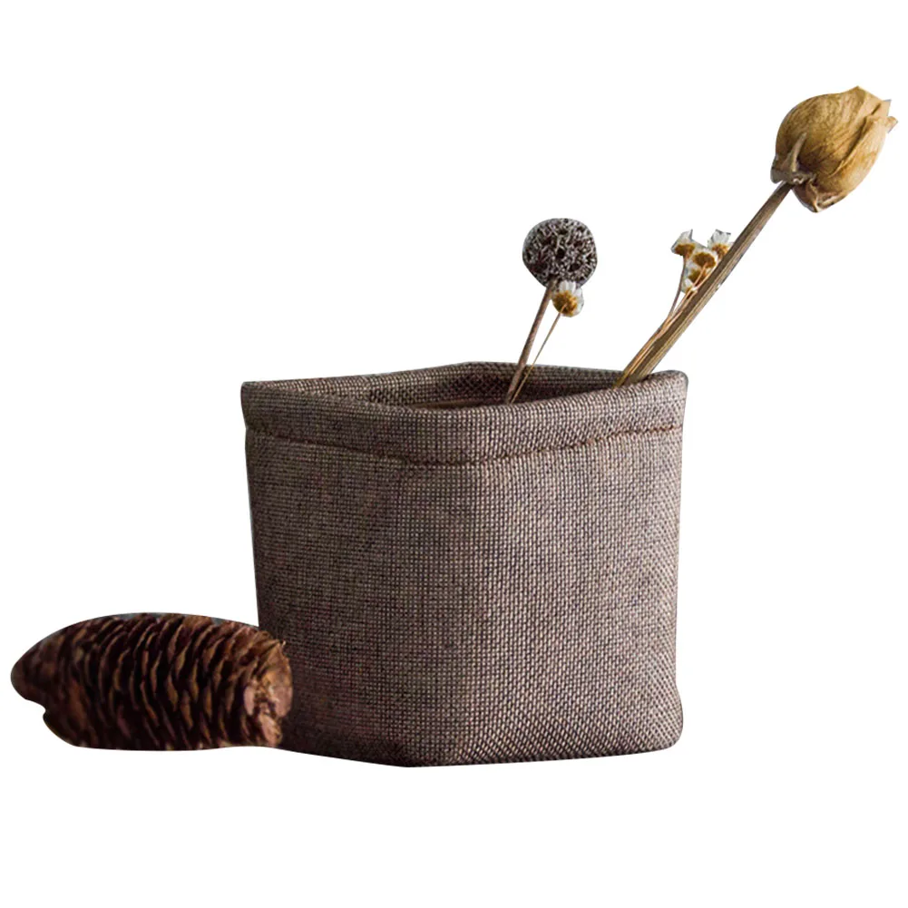 Keys Desktop Home Office Cuboid Simple Mini Storage Box Pen Holder Decorative Study Small Fashion Linen | Дом и сад