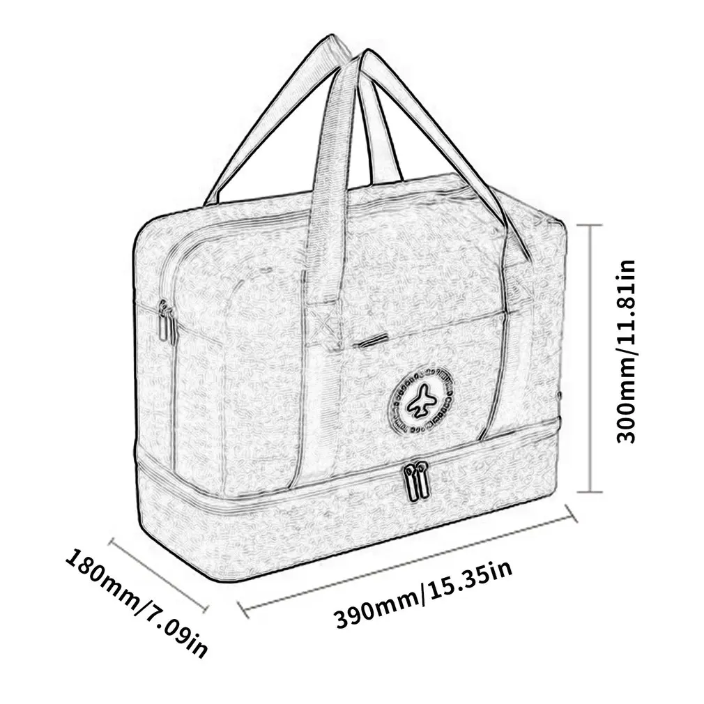 

Waterproof Portable Dry And Wet Separation Swimming Beach Bath Bag Large Capacity Clothing Storage Sports Fitness Bag