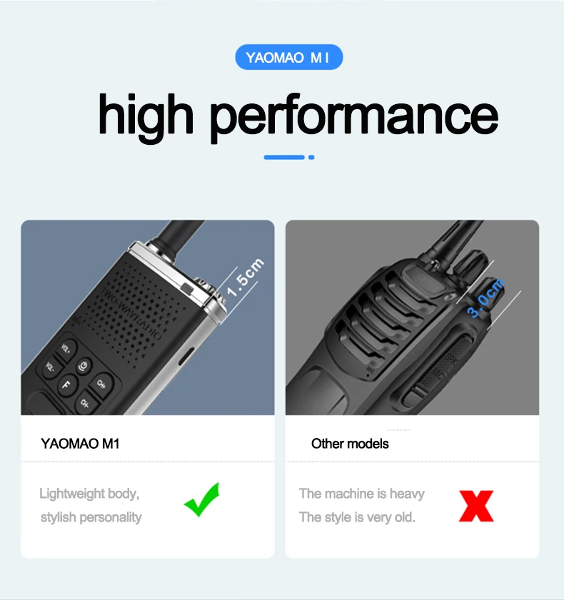 6 шт.) YMAO M1 портативная рация 6 Вт высокомощная UHF портативная ветчина фонарик радио коммуникатор КВ трансивер