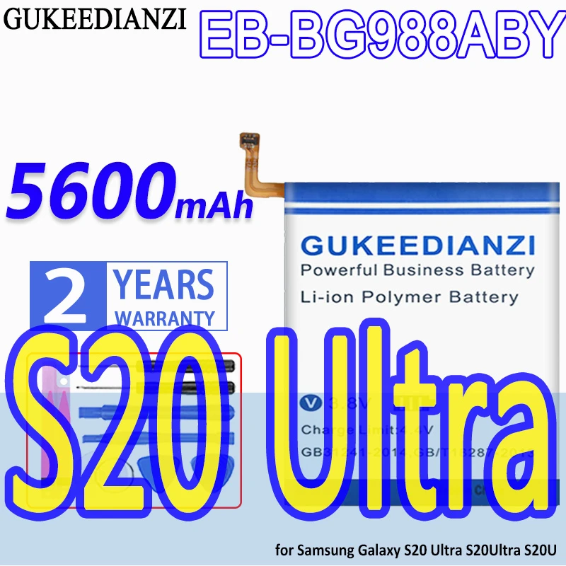 

Аккумулятор GUKEEDIANZI большой емкости 5600 мАч для Samsung Galaxy S20 S20Ultra S20U