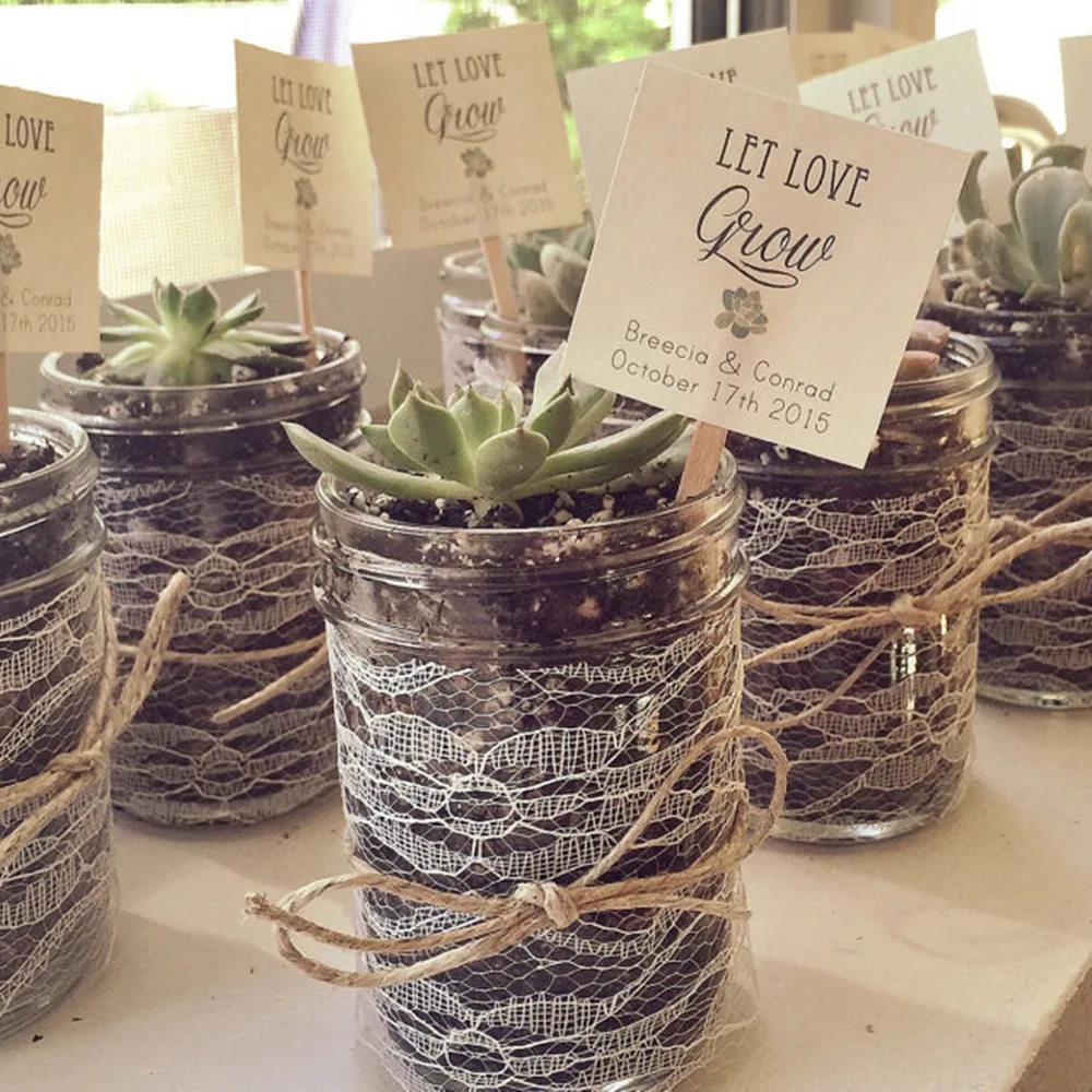 Индивидуальные свадебные ярлыки сувениры сочные рустикальный подарок на