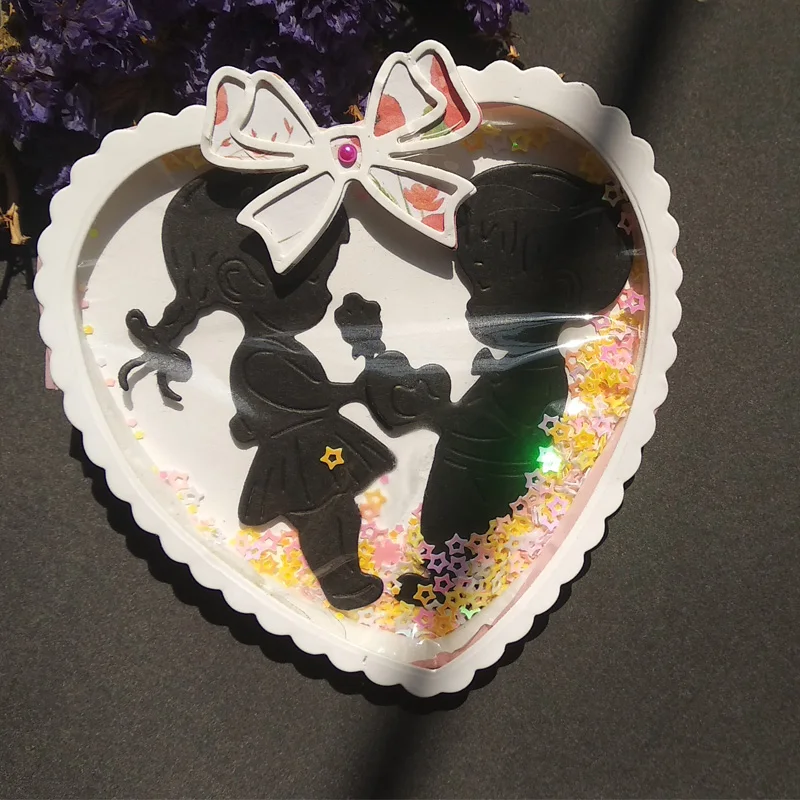 Скрапбукинг сердце свадьба шейкер карты металла резки штампы новые 2019 ремесло