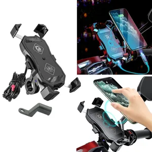 waterproof 12v motorcycle qc3 0 usb 15w qi wireless charger mount holder stand for iphone cellphone tablet gps free global shipping