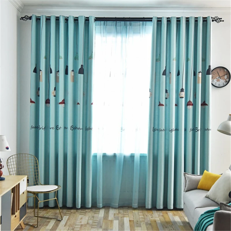 Черно-белая электрическая лампа в скандинавском стиле занавески для гостиной с