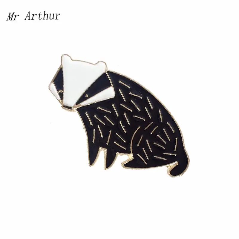 Животное енот эмалированная брошь-кнопка Джинсовый Рюкзак одежда лацкан булавка