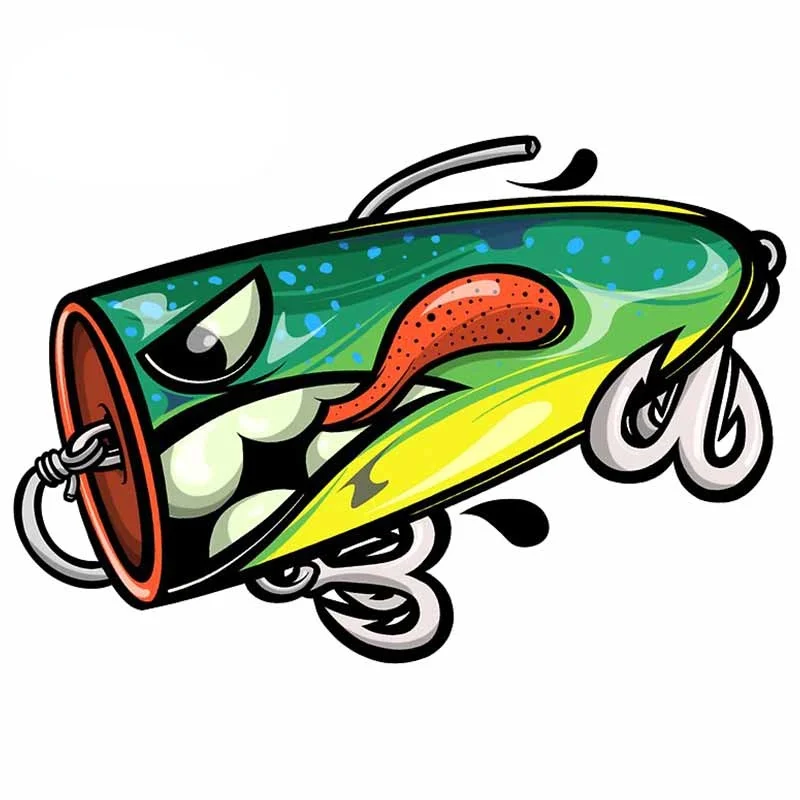 

Car Sticker for Fishing Lure Car Stickers Vinyl Waterproof Decal Laptop Trunk Car Warp Custom Printing Window Decal 13cm