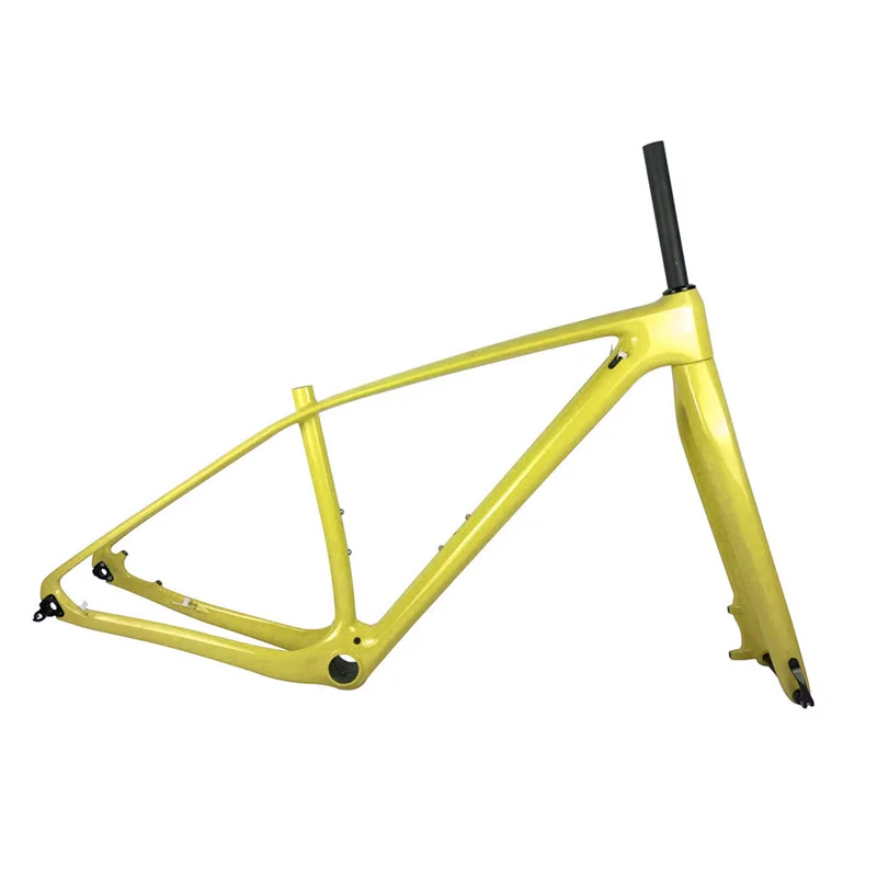 Yellow Spcycle T1000 карбоновая рама и вилка для горного велосипеда 27,5 er 29ER карбоновые рамы с 15*100 мм через ось вилки PF30 гарнитура - Цвет: Yellow