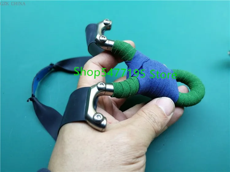 

Professional Powerful Hunting Alloy Slingshot Flat Rubber Band Shooting Stainless Steel Slingshot Hunting Shooting Slingshot