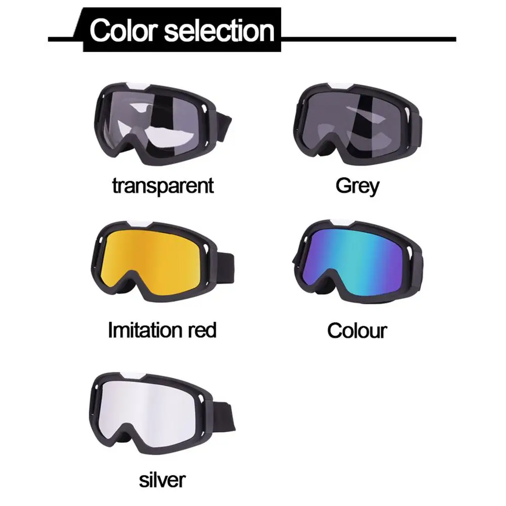 

Motocross Goggles Outdoor Windproof Sandproof UV-proof Adjustable Motorcycle Goggles Riding Goggles Cycling Glasses Ski Goggles
