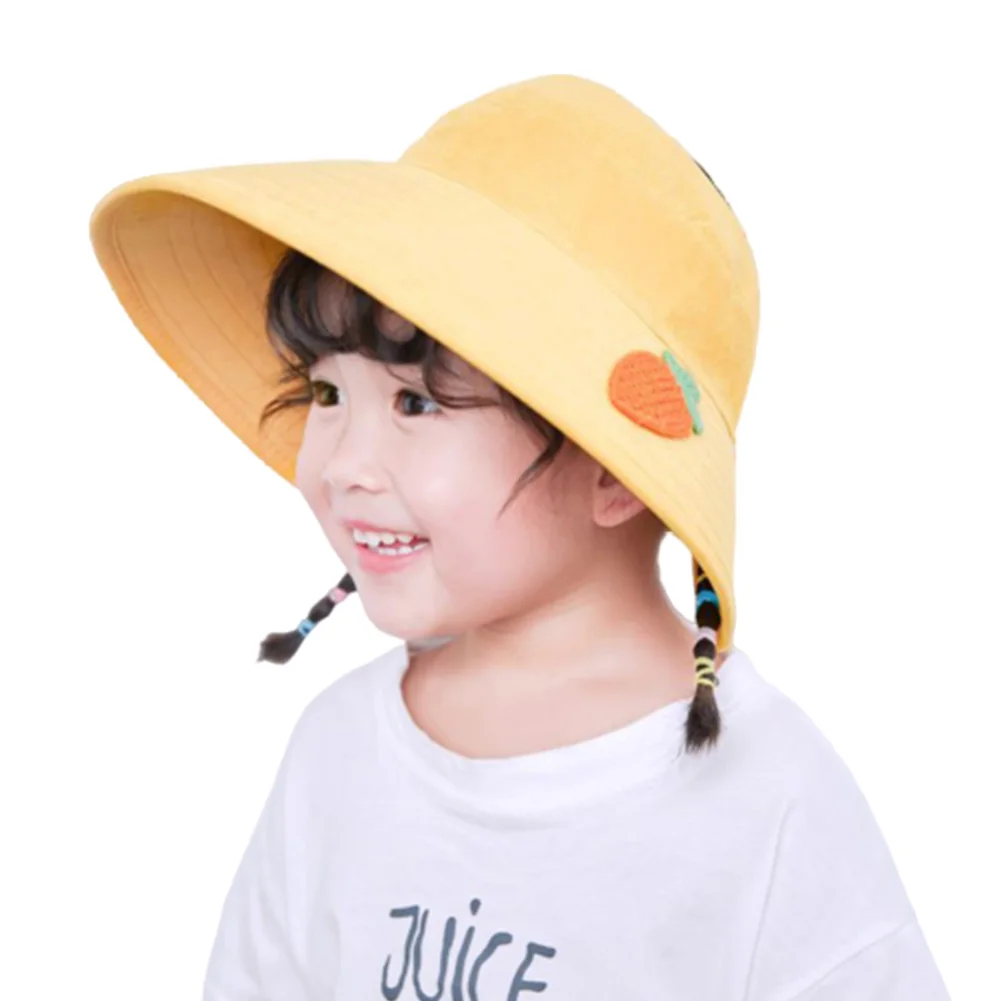 Детская Регулируемая шляпа с широкими полями и принтом ананасов | Аксессуары для