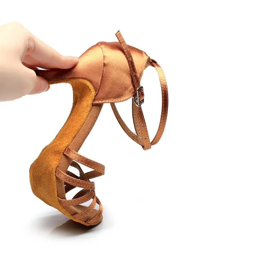 DKZSYIM/атласная танцевальная обувь для сальсы латинских танцев женщин и девочек