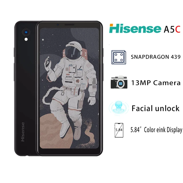 Google Play Hisense A5C Android 9.0 Smart Phone Muilt-Language Color Eink Display Protect eye Ebook Reader Kindle yota facenote 2