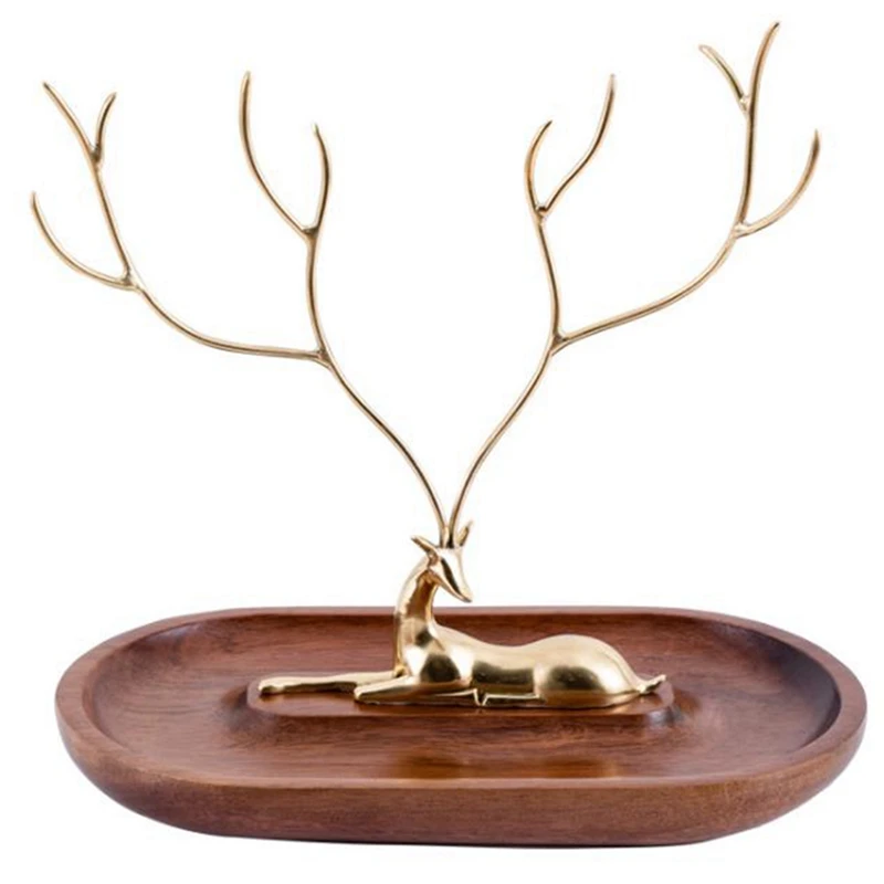 

Nordic Desktop Storage Metal Jewelry Rack Decoration Creative Gift Jewelry Rack Ring Necklace Earring Storage Box