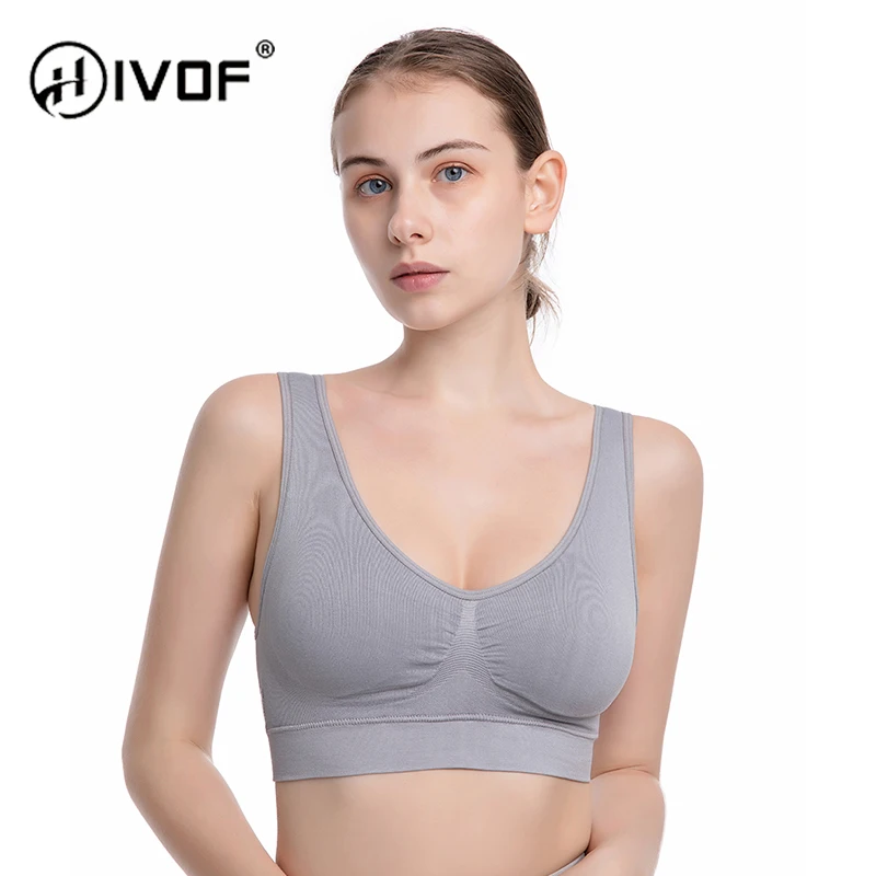 Бесшовные Спортивные Бюстгальтеры HIVOF для женщин без косточек мягкий