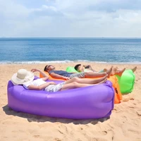 outdoor camping beach hammocl lazy inflatable sofa hammock sleeping bag portable folding chair air bed lounger trending beachbag