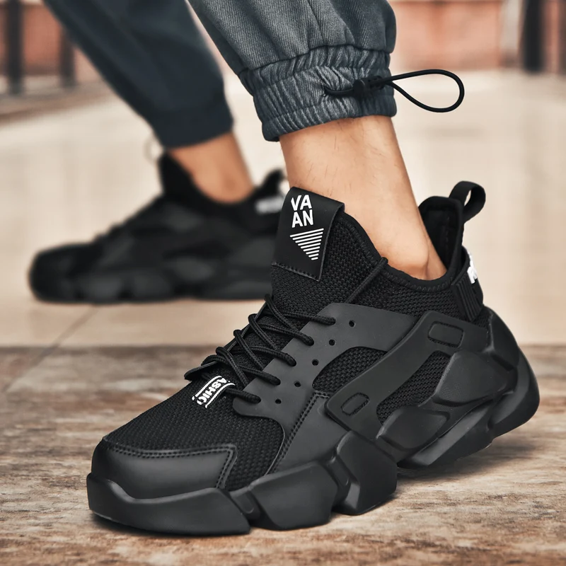 

New Trend Sports Shoes Men Black Gym Shoes For Mens Mesh Breathable Athletic Shoes Men Large Size Walking Sneakers Mens