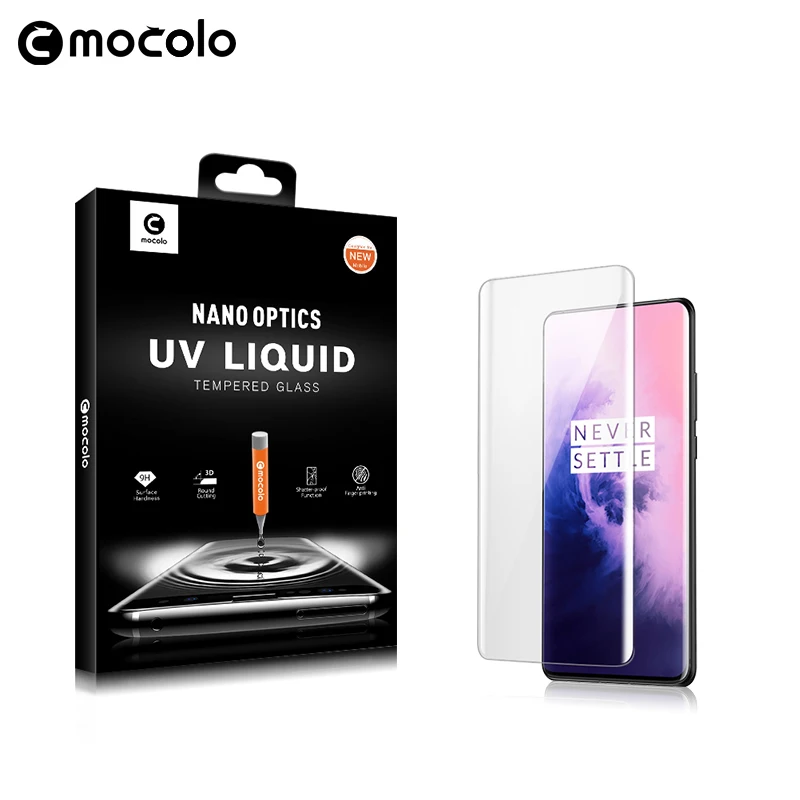 Закаленное стекло Mocolo для One plus 7 Pro полностью наклеенное 5D изогнутое УФ OnePlus