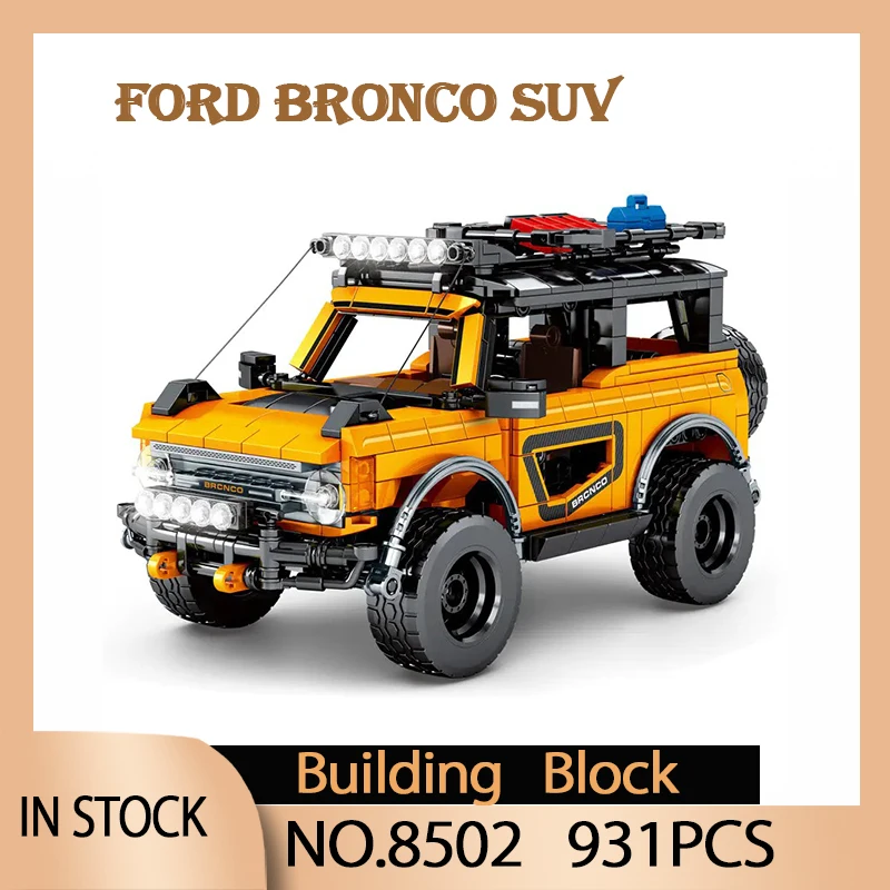 

8502 High-tech Classic Ford Bronco SUV Off-road Vehicle Building Blocks 931pcs Educational Children Toys Birthday Christmas Gift